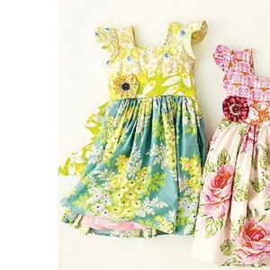 Girls Garnet Hill Hopscotch Twirl Party Dress 6